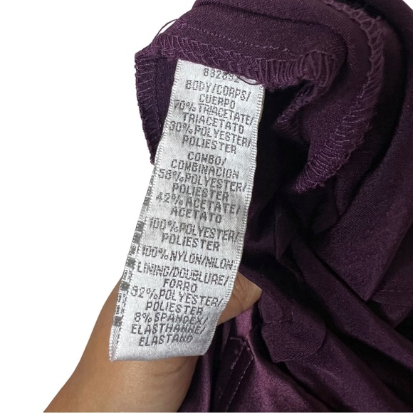 Theia Bridesmaid Cara Strapless Jumpsuit Sz 10 Wine - Picture 7 of 7